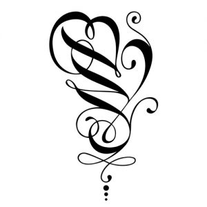modèle tatouage deux lettres